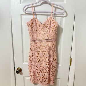 Lulu's Blush Lace Dress
